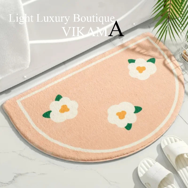 Vikama Strawberry Cashmere Foot Mat – Non-Slip & Washable Rug