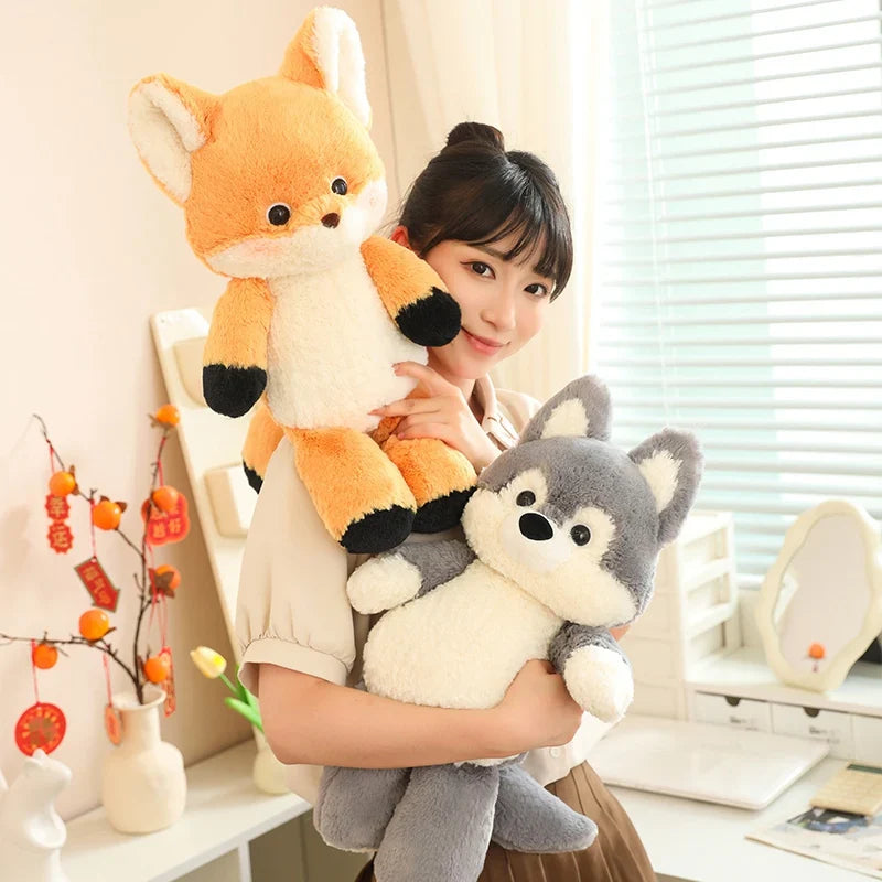 Kawaii Running Wolf Plush Toy – A Soft Adventure Buddy