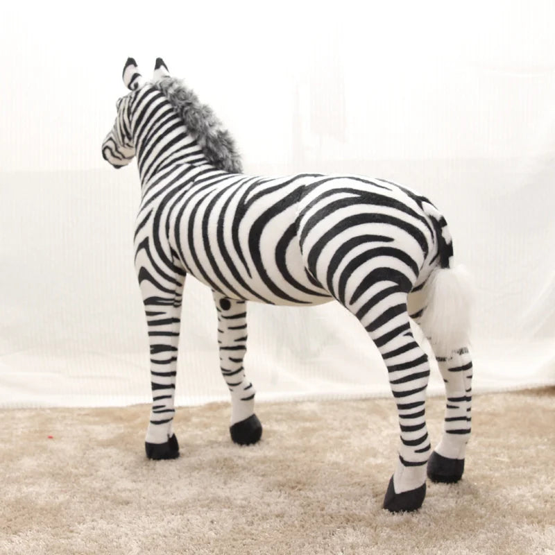 Zebra Plush Animal Crossing Soft Giant Stuffed Horse Realistic  eSweaty Horse