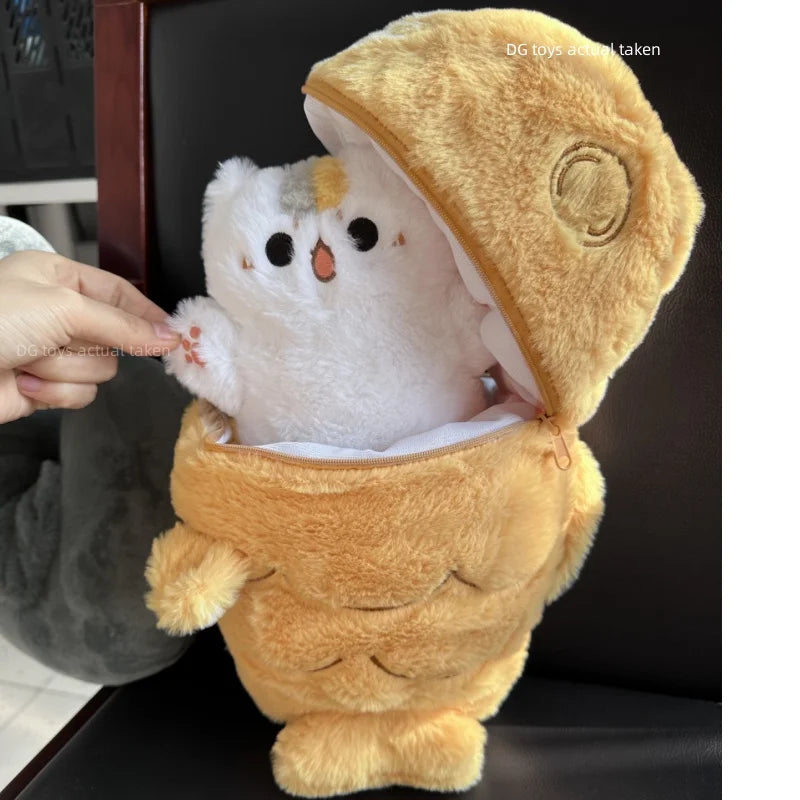 Japan Cat Plush Toy Anime Figure Cat Hiding in Cushion Bag Ferry Bunny Carrot