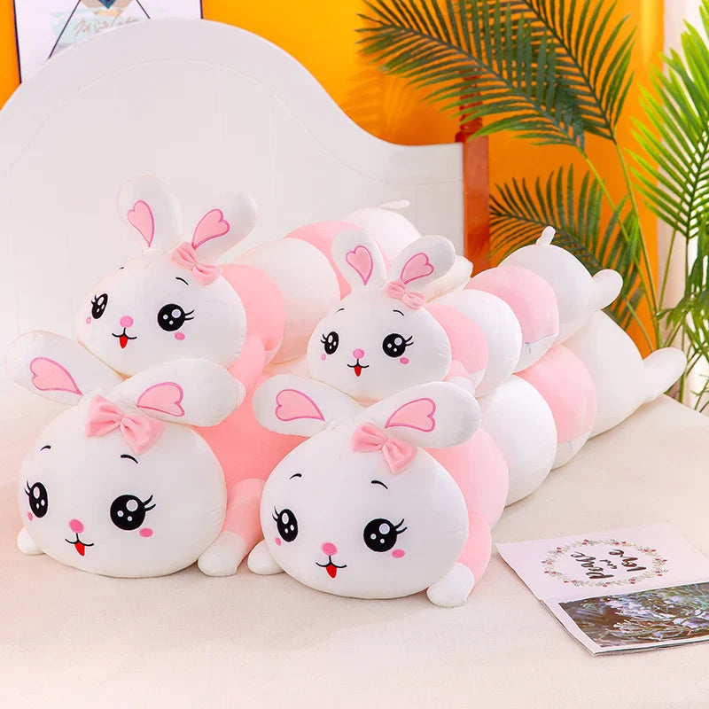 Cute Soft Rabbit Caterpillar Plush Toys Office Nap Pillow Stuffed Home Comfort Cushion