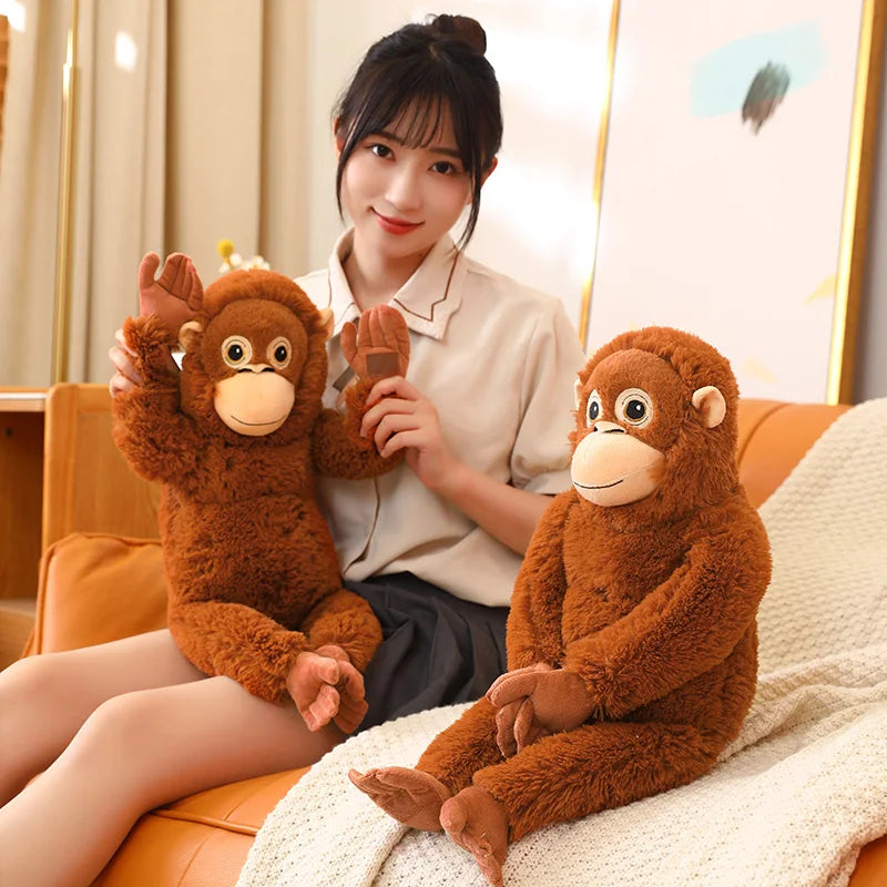 Simulation Monkey Orangutan Doll Super Soft Stuffed Bag Animals Plush Toys Anime