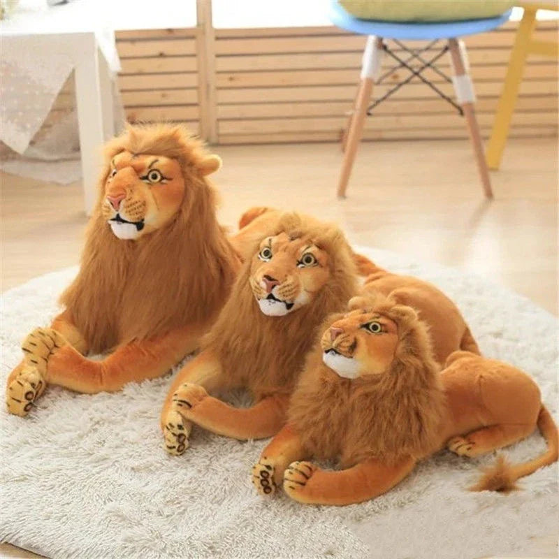 New Animal Doll Lifelike Leopard & Lion Plush Realistic Plushie Panther Toy