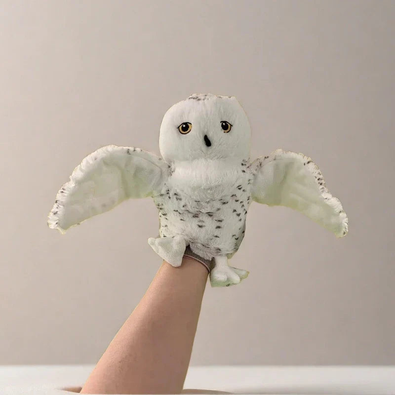 New Stuffed Plush Animals Toys Hand Finger Story Puppet Cute Bird Dolls Educational White Owl Children Birthday Gift