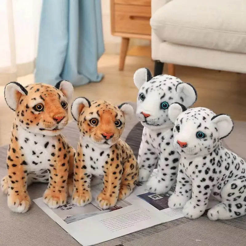 New Animal Doll Lifelike Leopard & Lion Plush Realistic Plushie Panther Toy