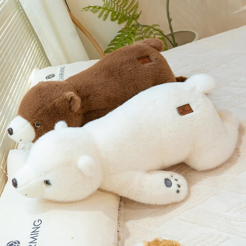 Lifelike Realistic Polar Bear Plush Toys Soft Stuffed Animals