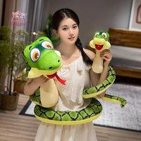 Simulated Green Snakes Plush Toy – Funny Stuffed Snake Plushie