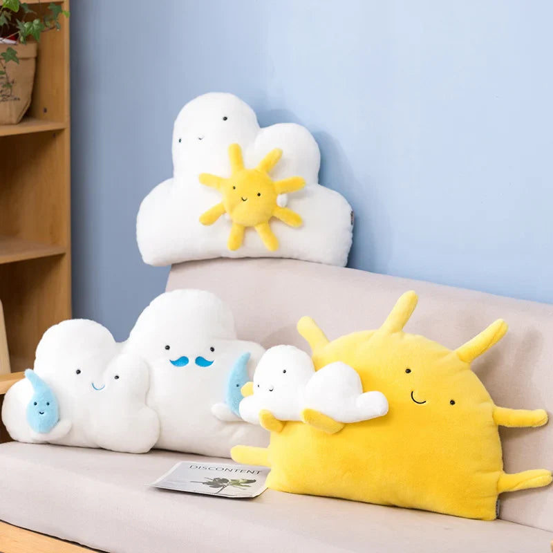 Cartoon Sun Moon Raindrop Throw Pillows Cushion 