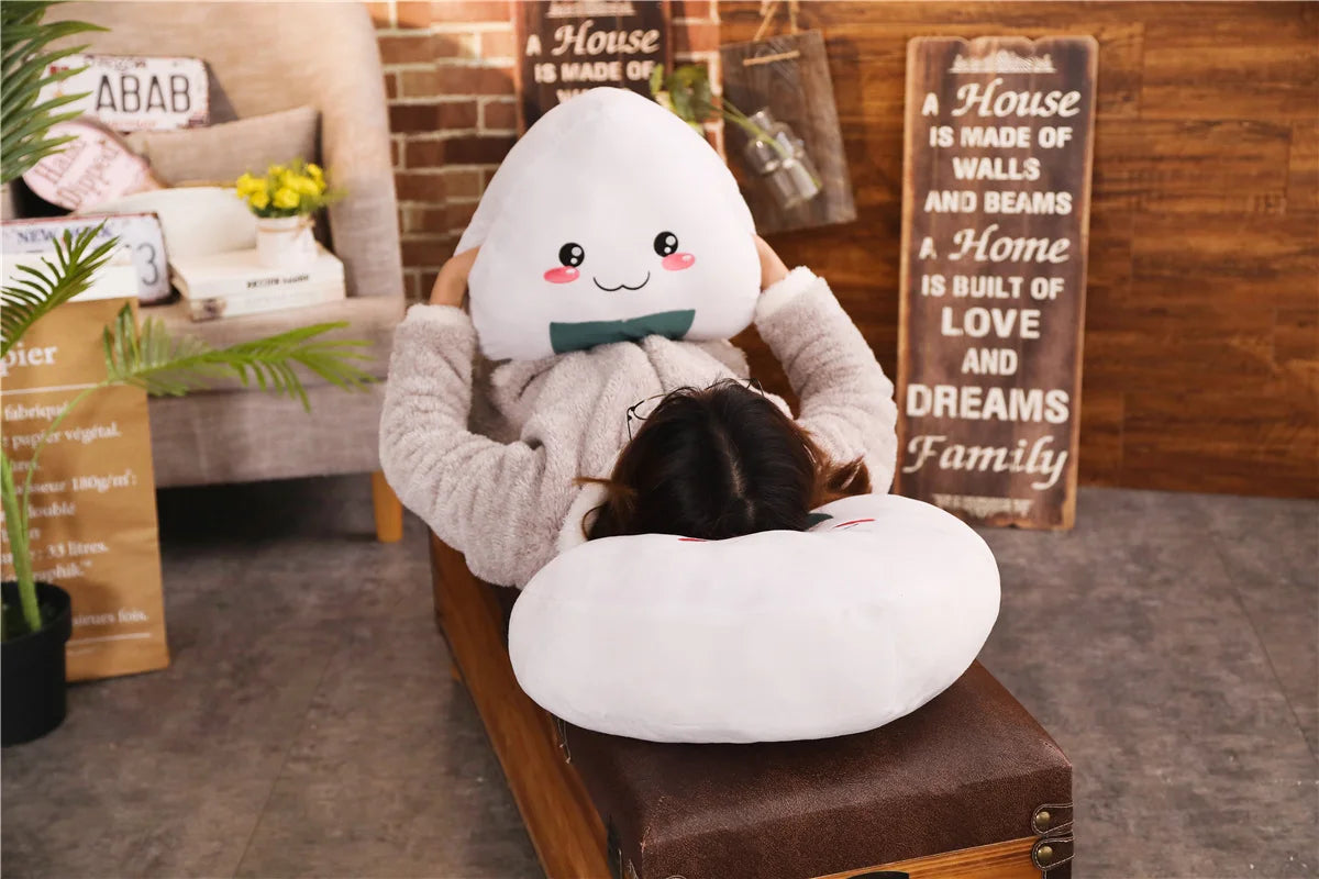 Kawaii Soft Japanese Sushi Rice Ball Pillow – Your Pocket-Sized Comfort Snack