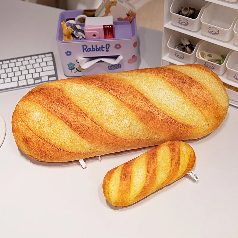 Long Butter French Baguette Bread Plush Pillow