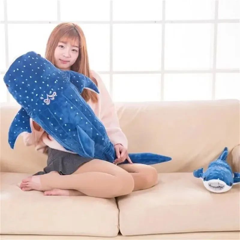 Large Whale Shark Body Pillow Long Cute Fish Stuffed Doll Sofa Decorative Plush Body Pillow