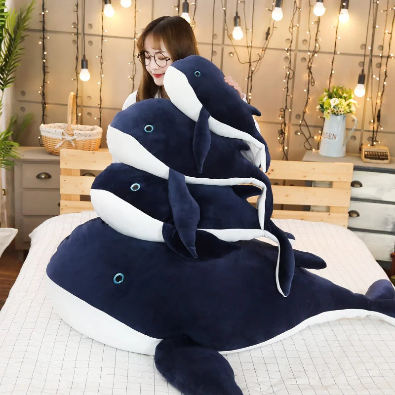 Cute Dream Giant size big Whale Plush Toy Whale Stuffed Doll Soft