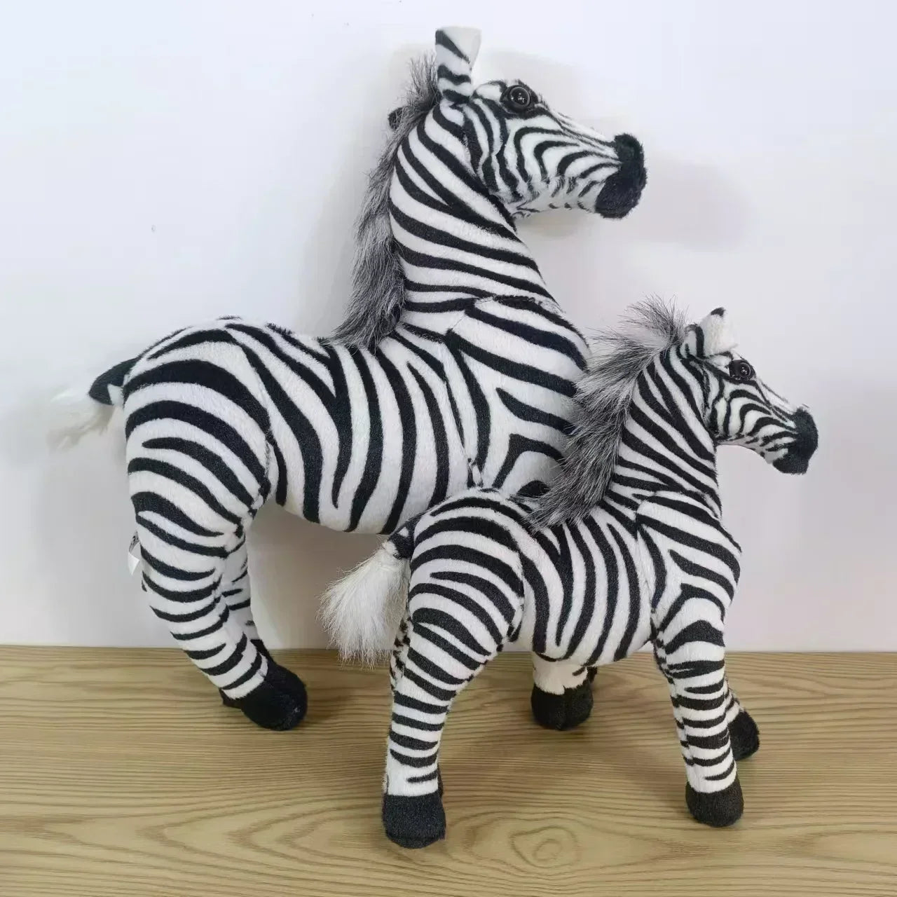 Zoo Pretty Standing Zebra Lively Simulated Stuffed Animals – Rideable Model, Kids Mount, Decorative Plush Doll, Baby Toy Gift