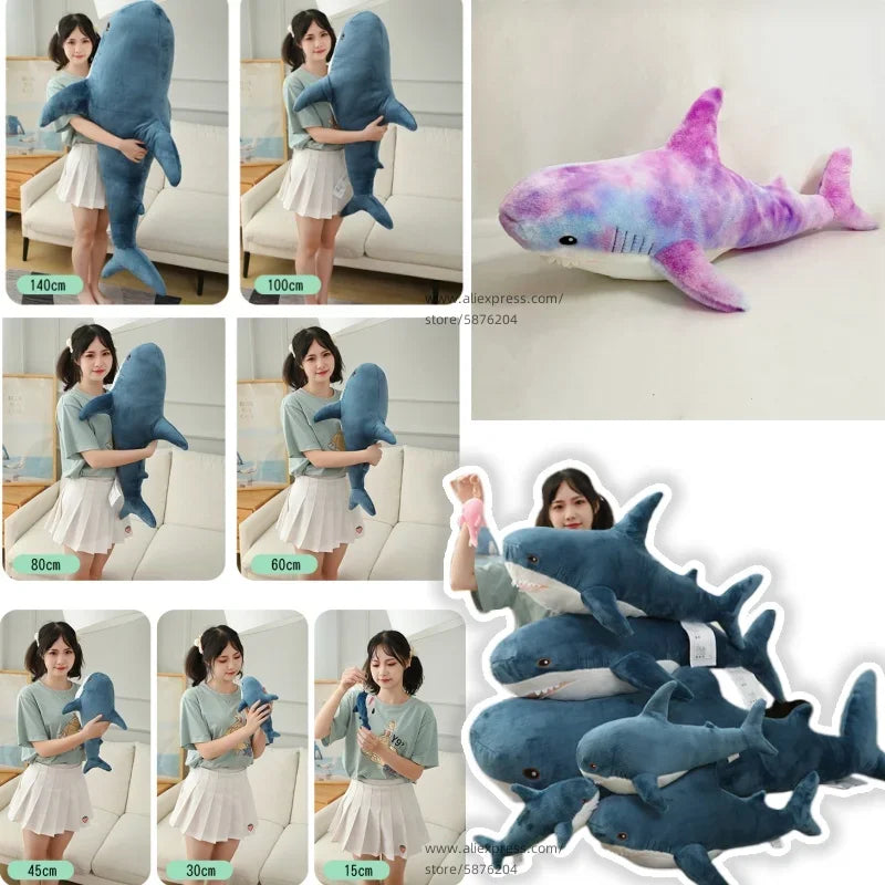 Stuffed Lifelike Shark Plush Toy Stuffed Headed Shark Fierce Sea Animals