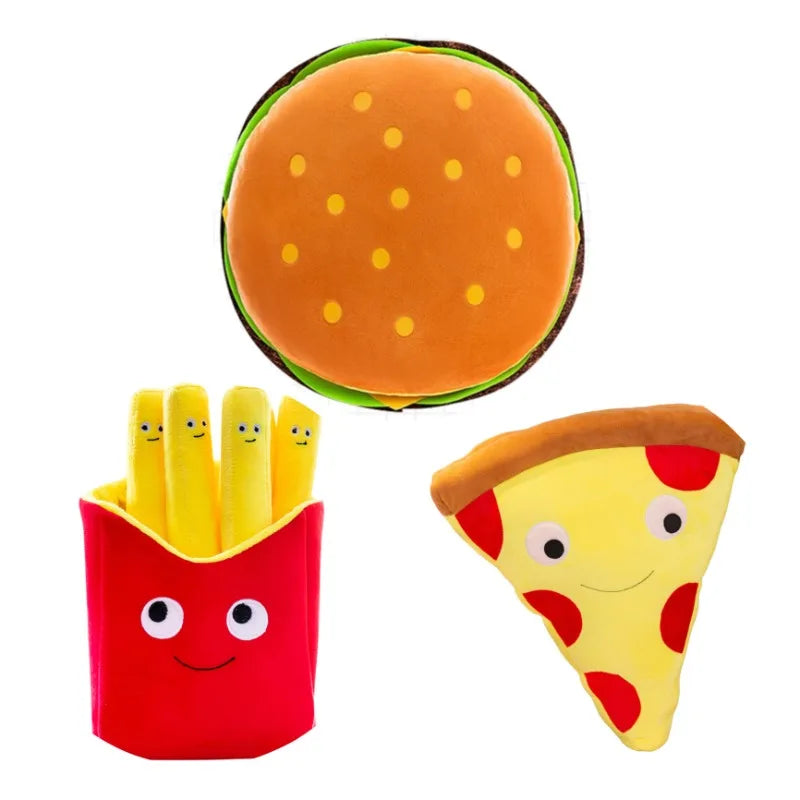 Cute Hamburger French Fries Pizza Plush Toys