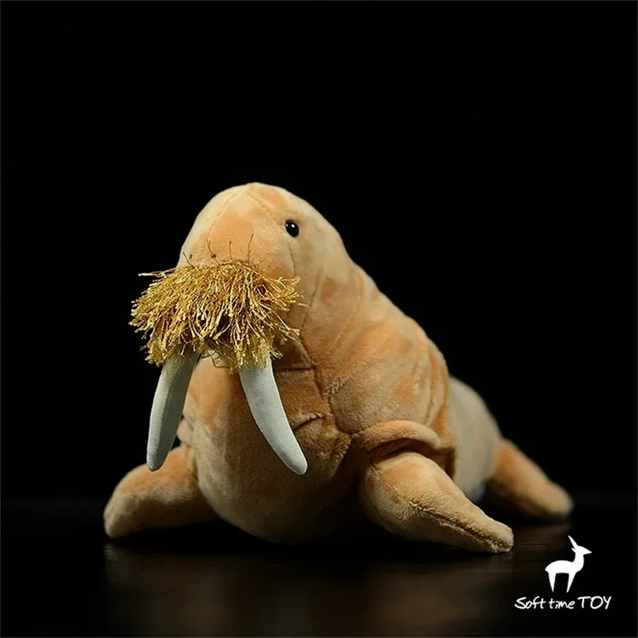 Walrus High Fidelity Elephant Seal Plushie Morse Plush Toys Lifelike Animals Simulation Stuffed Doll Kawai Toy Gifts