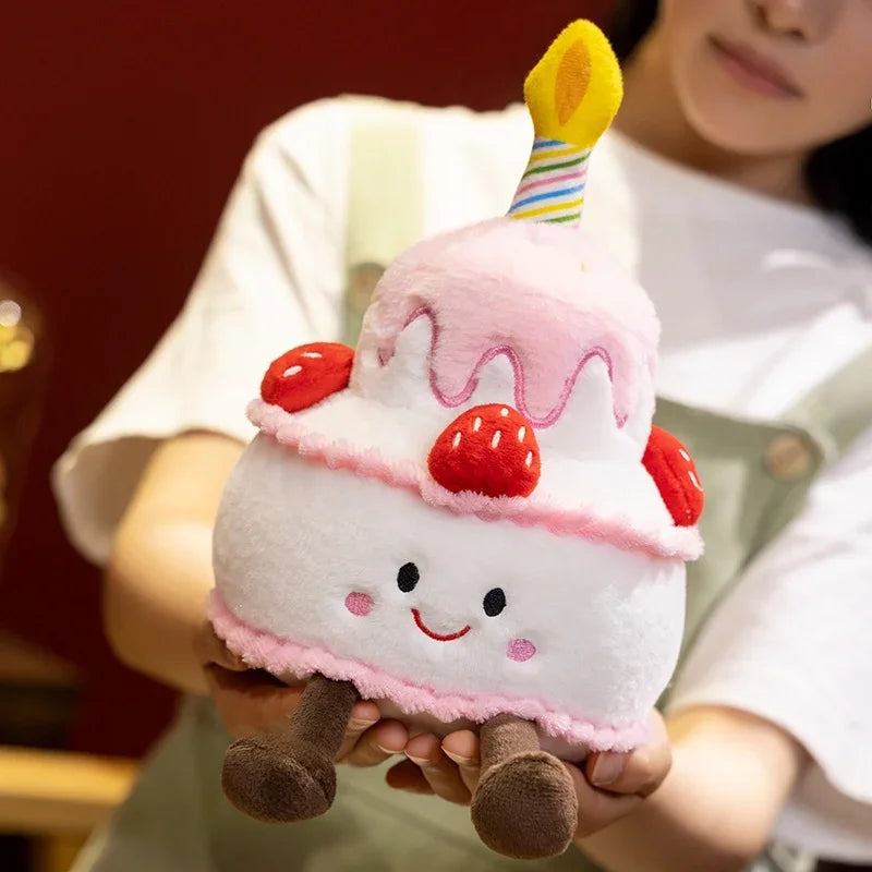Creative Strawberry Cake Plush Toy Stuffed Food Dessert Pillow Kawaii Sweet