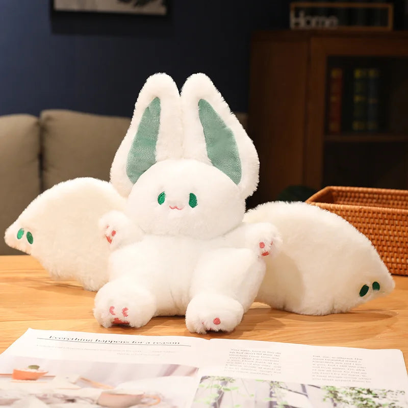Kawaii Bat Rabbit Plush Pillow Stuffed Black/White Pink/Green Cartoon Animal