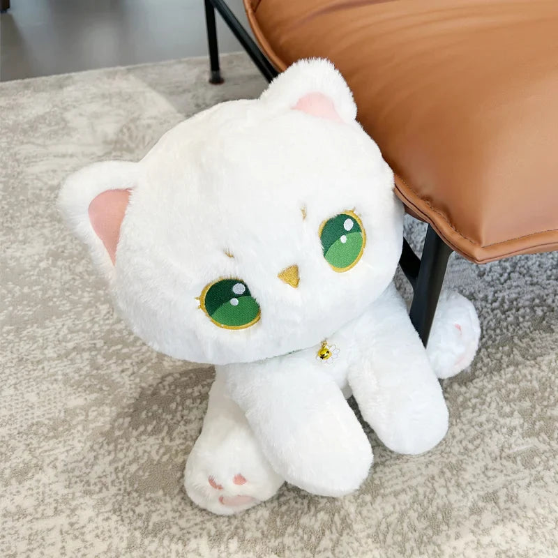 Elegant White Cat Plush – A Touch of Whimsy in Every Hug