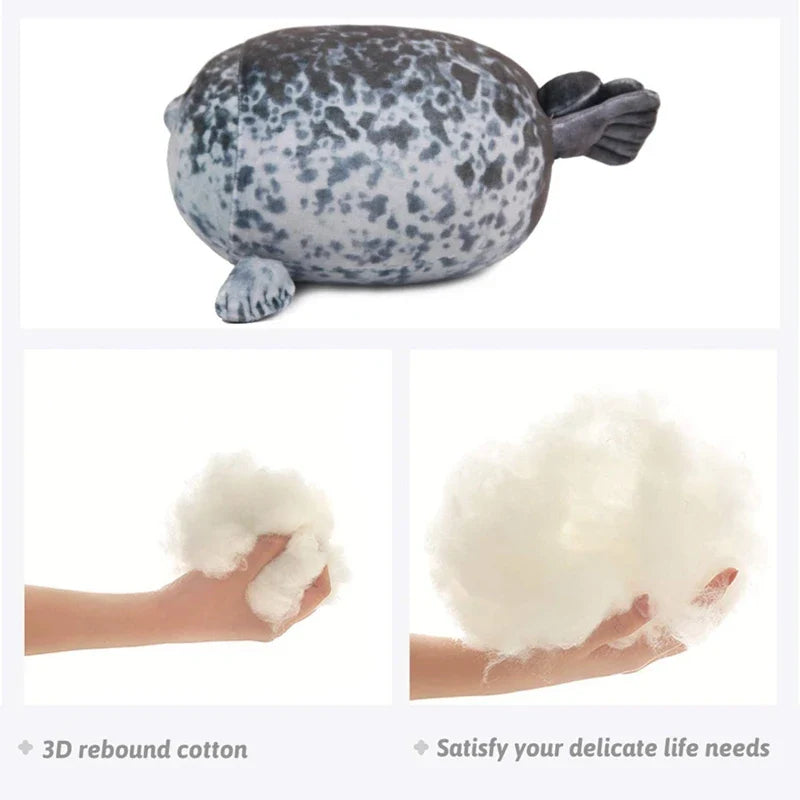 Seal Plush Pillow, Chubby Seal Pillow, Cute Plush Animal Pillow Toy, birthday Gift