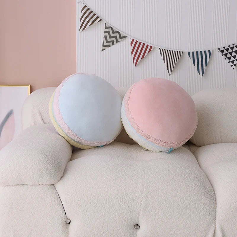 New Pure Color French Macaron Plush Doll Pillow – Creative Gift and Comfort