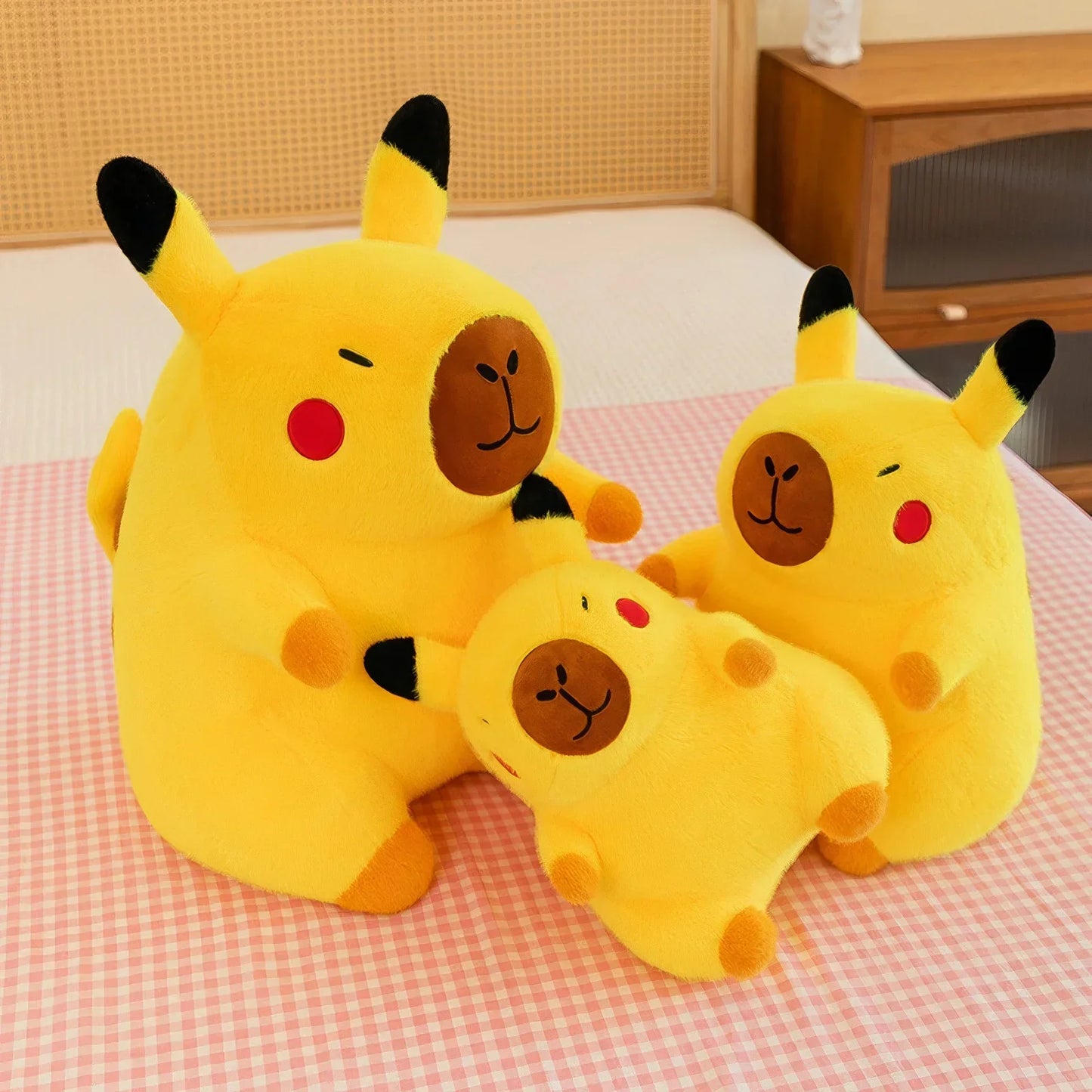 Kawaii Pokémon Pikachu Plush Toy – Transforming Capybara Soft Doll for Kids