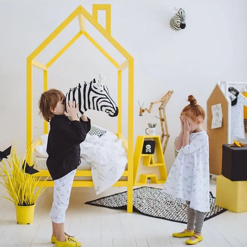 Zebra Elephant Giraffe Wall Decor for Kids