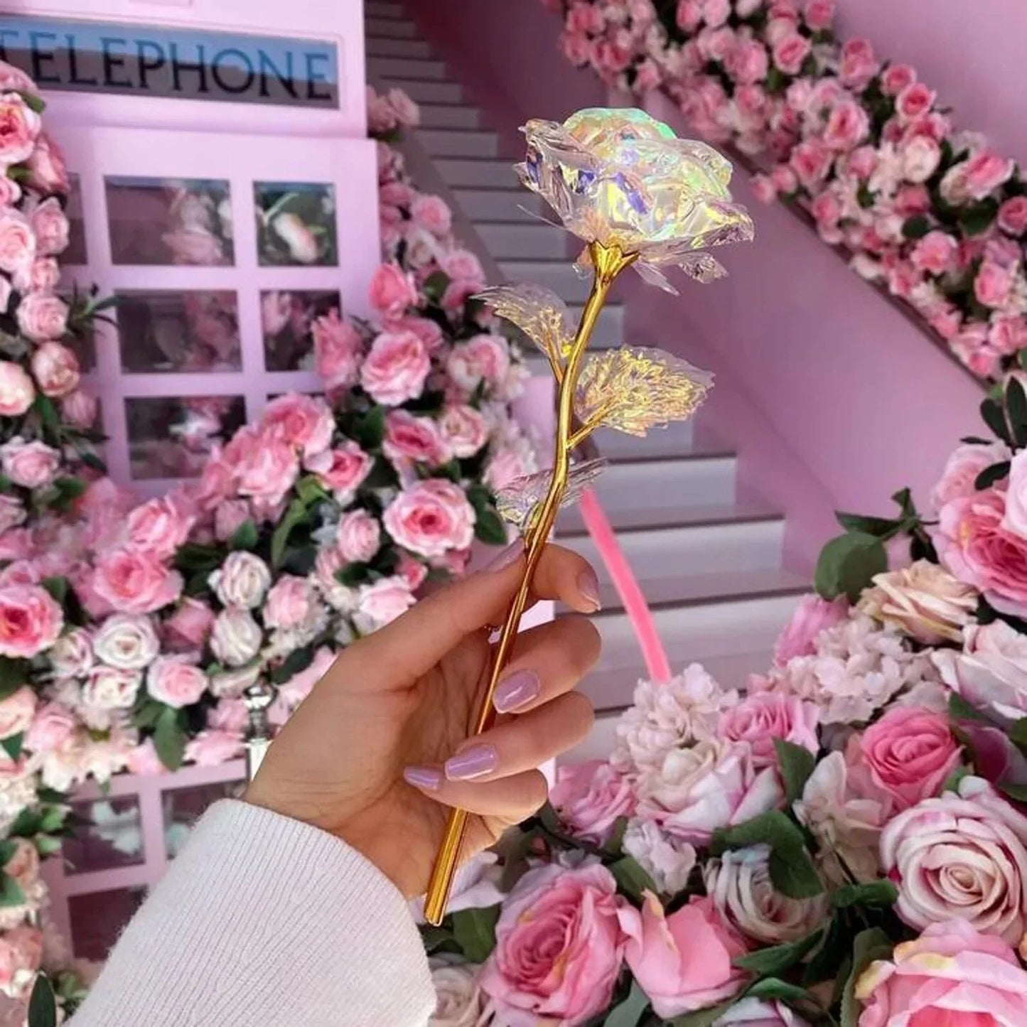 Valentine's Day Gift of a Lifetime: 24k Gold Galaxy Roses with "Love You For Life" Engraving"
