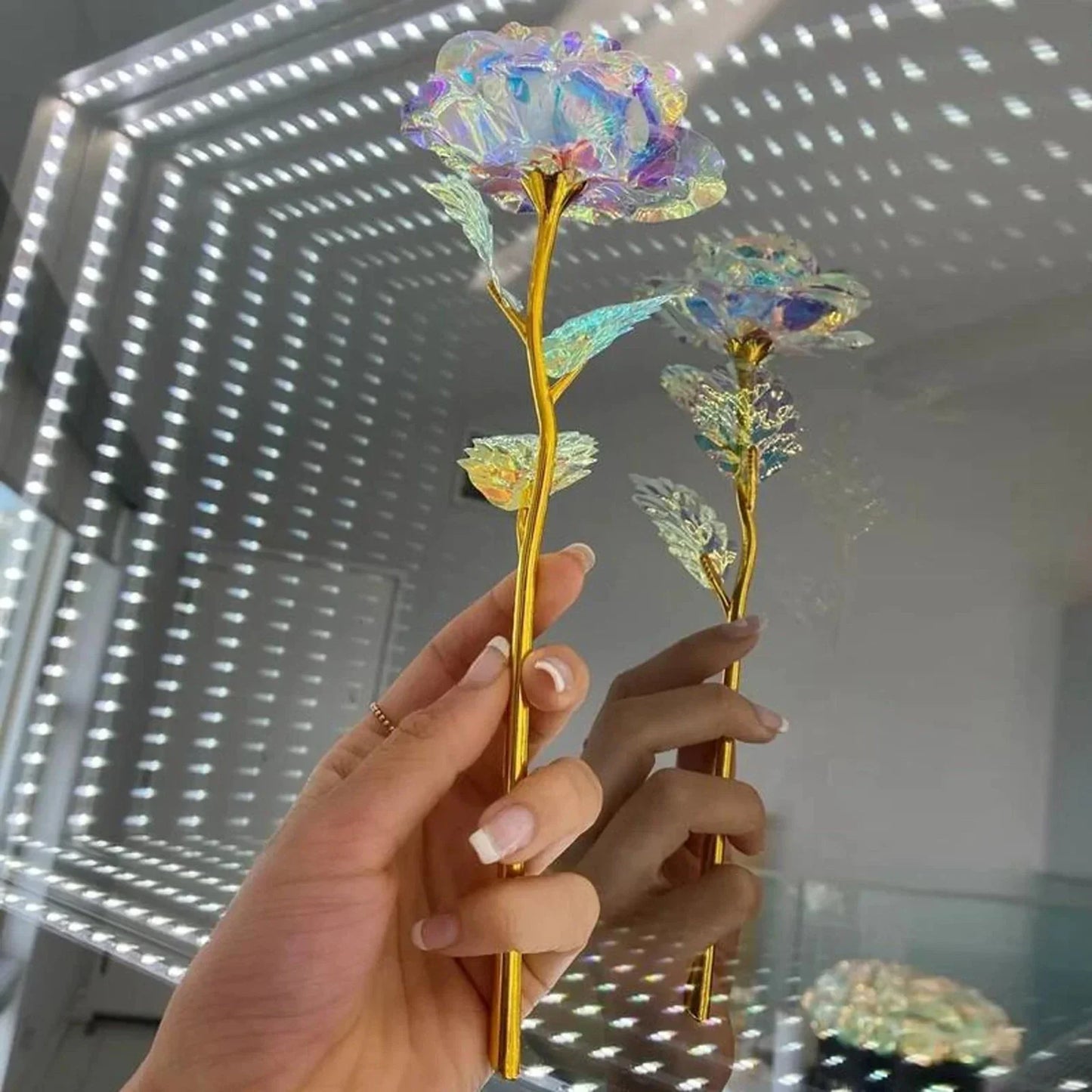 Valentine's Day Gift of a Lifetime: 24k Gold Galaxy Roses with "Love You For Life" Engraving"