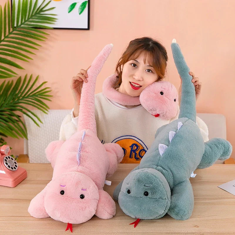 Snake & Dinosaur Combo Plushie | NEW