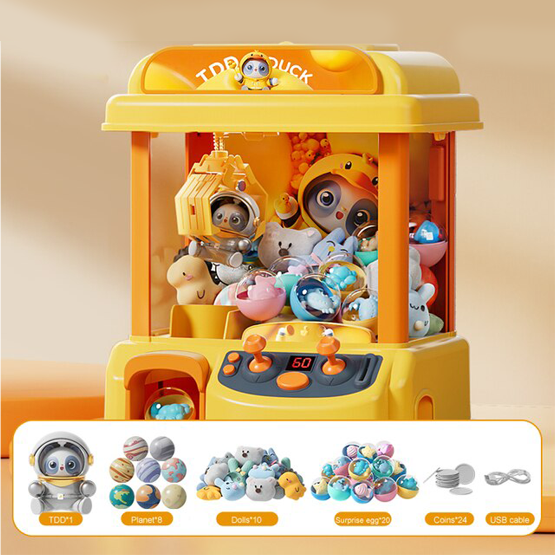 Win Prizes with the Cute and Adorable Mini 'TDD Duck' Claw Machine Toy