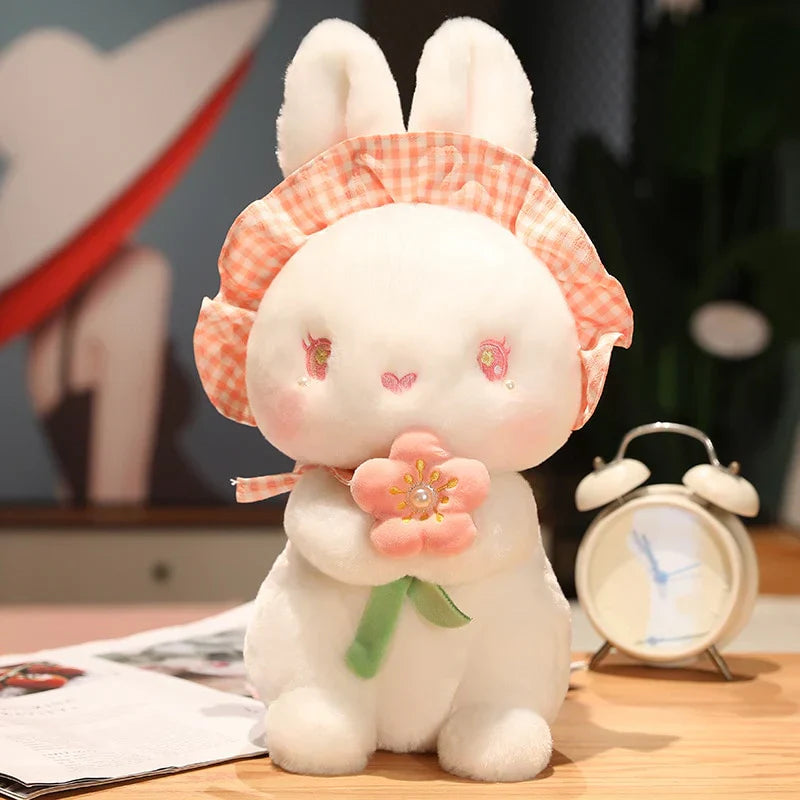 Rabbit with Japanese Anemone Flower Plushie