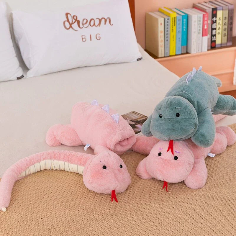 Snake & Dinosaur Combo Plushie | NEW