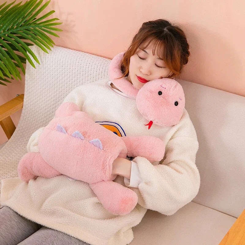 Snake & Dinosaur Combo Plushie | NEW