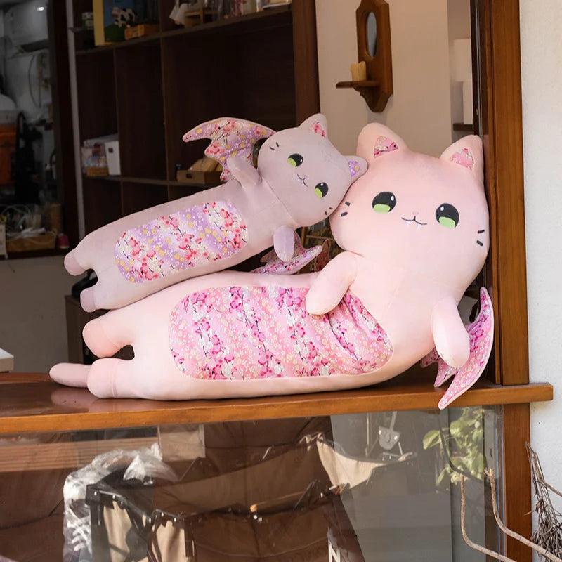 New Pink Sakura Cat Plush Toy – Flying Wings Bat Stuffed Doll
