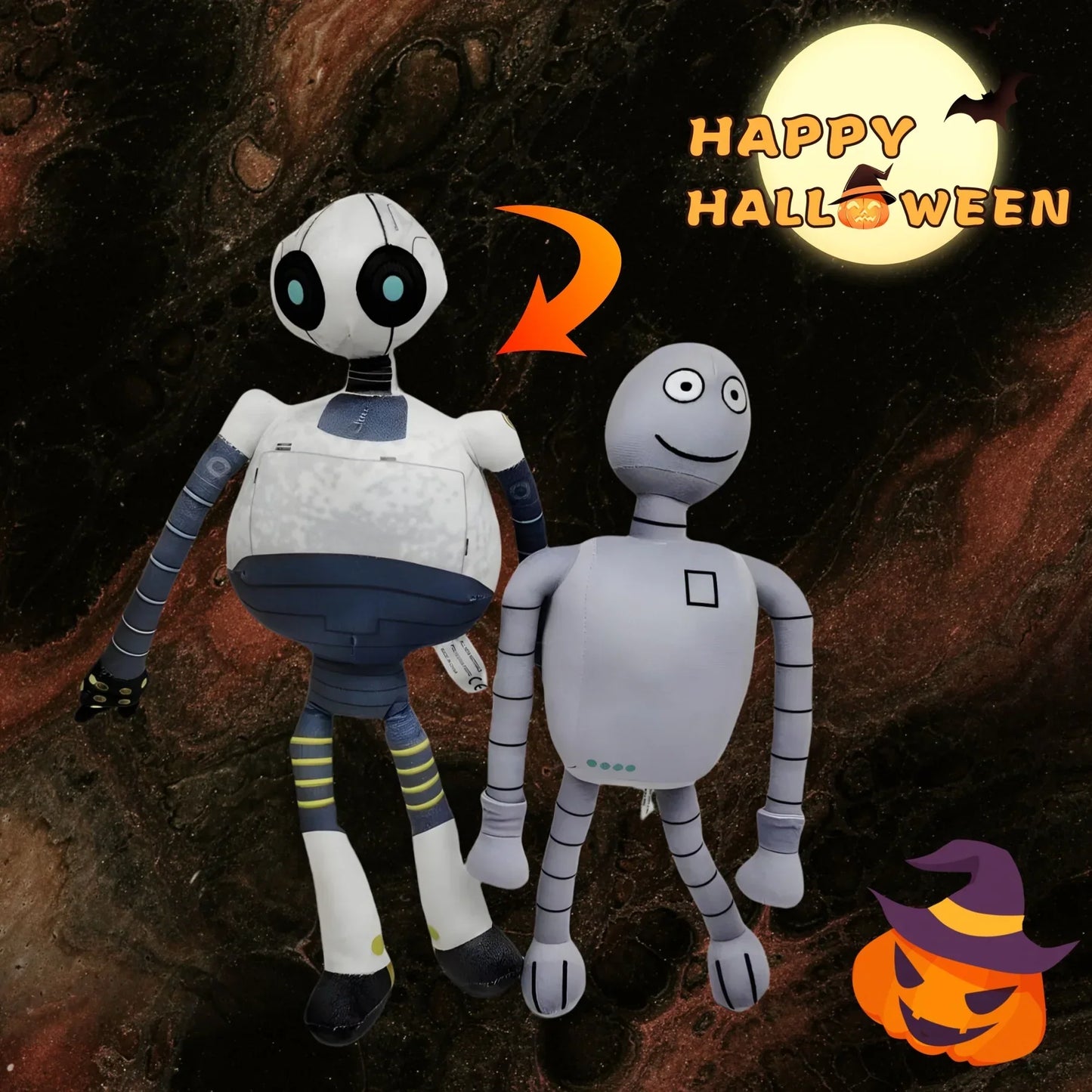 New Halloween Robot Dreams Boiled Plush Toys Cartoon Anime Mon Ami Robot Soft Plush Toy Children Birthday Gifts