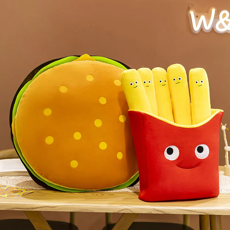 Cute Hamburger French Fries Pizza Plush Toys