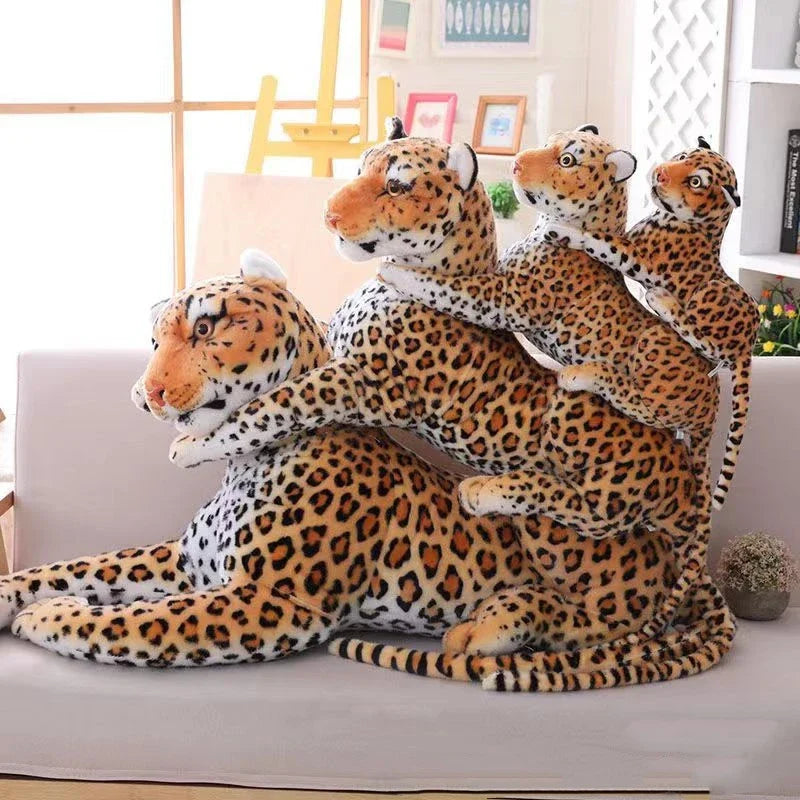 New Animal Doll Lifelike Leopard & Lion Plush Realistic Plushie Panther Toy