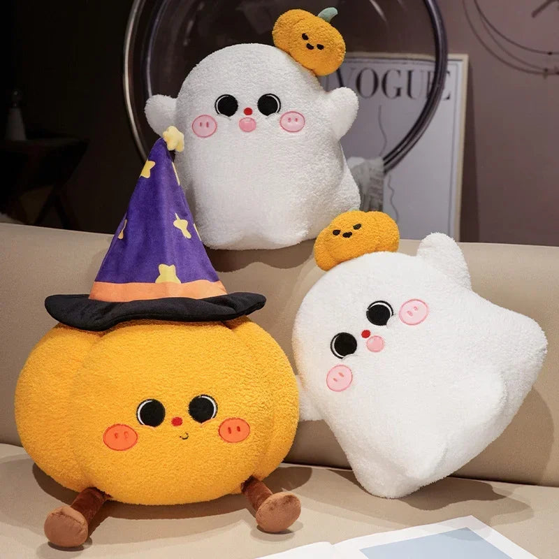 Spoofing Ghost Pumpkin Plush Toys Halloween Decoration Stuffed Animal Doll Creative Evil Throw Pillow Party Holiday Gift Present
