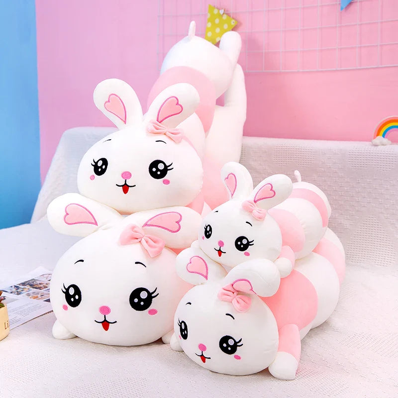 Cute Soft Rabbit Caterpillar Plush Toys Office Nap Pillow Stuffed Home Comfort Cushion