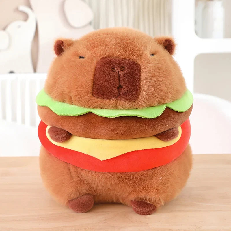 New Arrival Hot Hamburger Capybara Plush Toy Stufed Animals Capybara Soft Doll