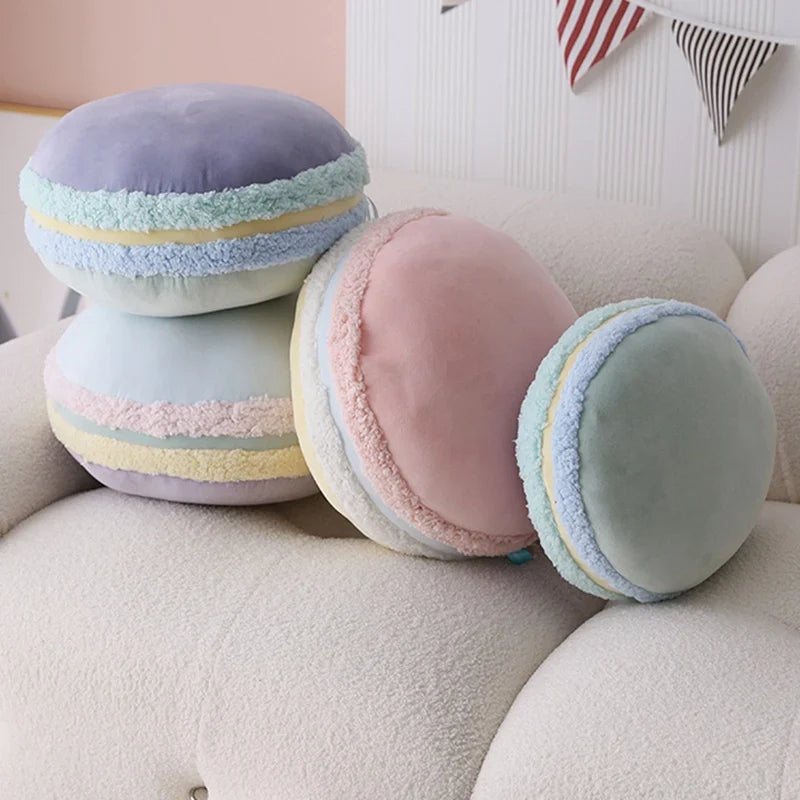 New Pure Color French Macaron Plush Doll Pillow – Creative Gift and Comfort