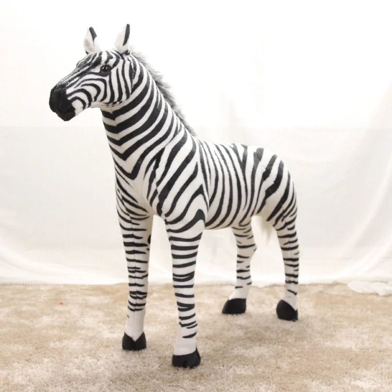 Zebra Plush Animal Crossing Soft Giant Stuffed Horse Realistic  eSweaty Horse