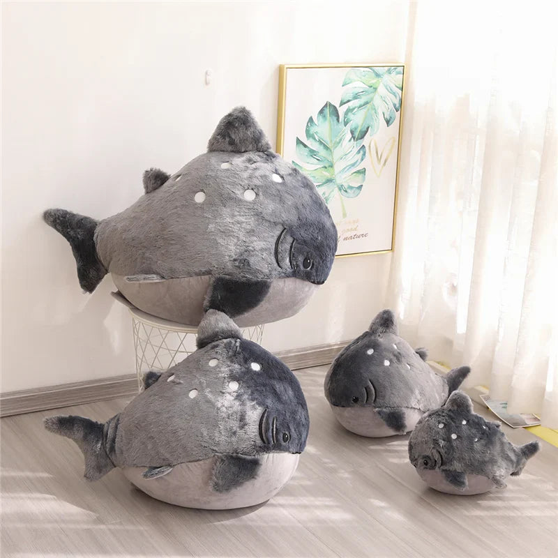 Kawaii Fat Shark Plush Toy – Soft Whale Hug Pillow