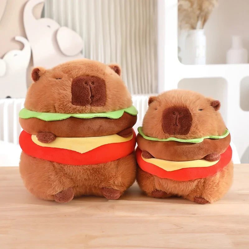 New Arrival Hot Hamburger Capybara Plush Toy Stufed Animals Capybara Soft Doll