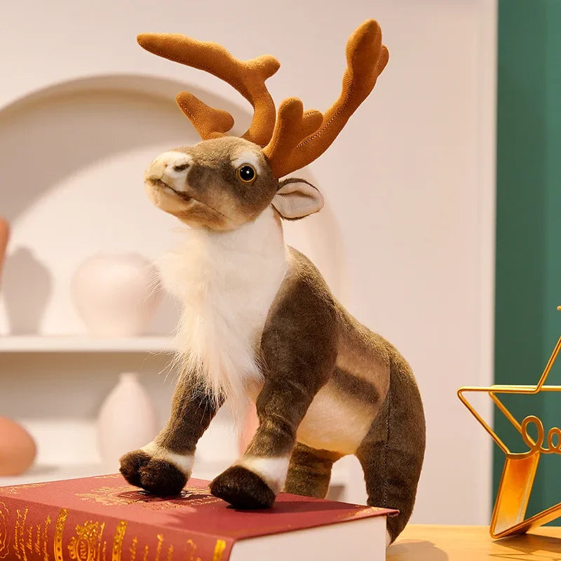 Realistic Reindeer Plush Toy Christmas Deer Plush Doll Elk Soft Toys Merry Christmas New Year Decoration Best Gifts for Kids