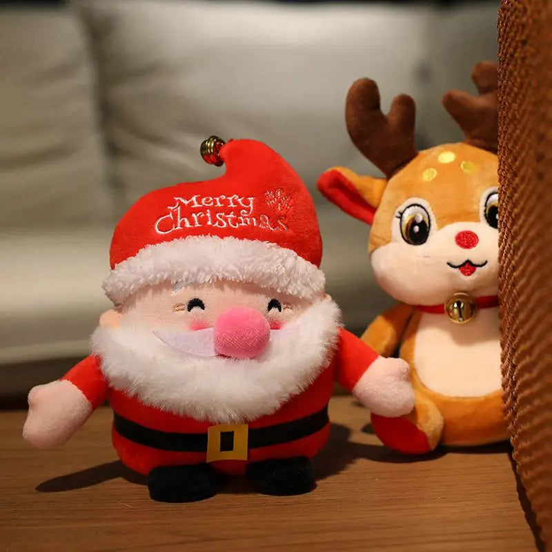 Lovely Santa Claus & Elk Plush Toys Stuffed Animal Doll Christmas