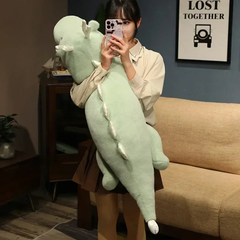 Large Animals Plush White Dragon Kawaii Stuffed Soft Dinosaur Plush Toy