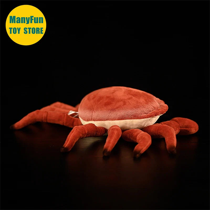 Edible Crab Plush Toy High Fidelity Brown Crab Plushie Crab Peluche Lifelike Stuffed Animals Simulation Doll Kawai Toy Gifts Kid