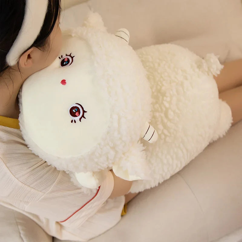 Lovely Fluffy Alpaca Plush Pillow Toys Stuffed Soft Animal Sheep Cushion for Children